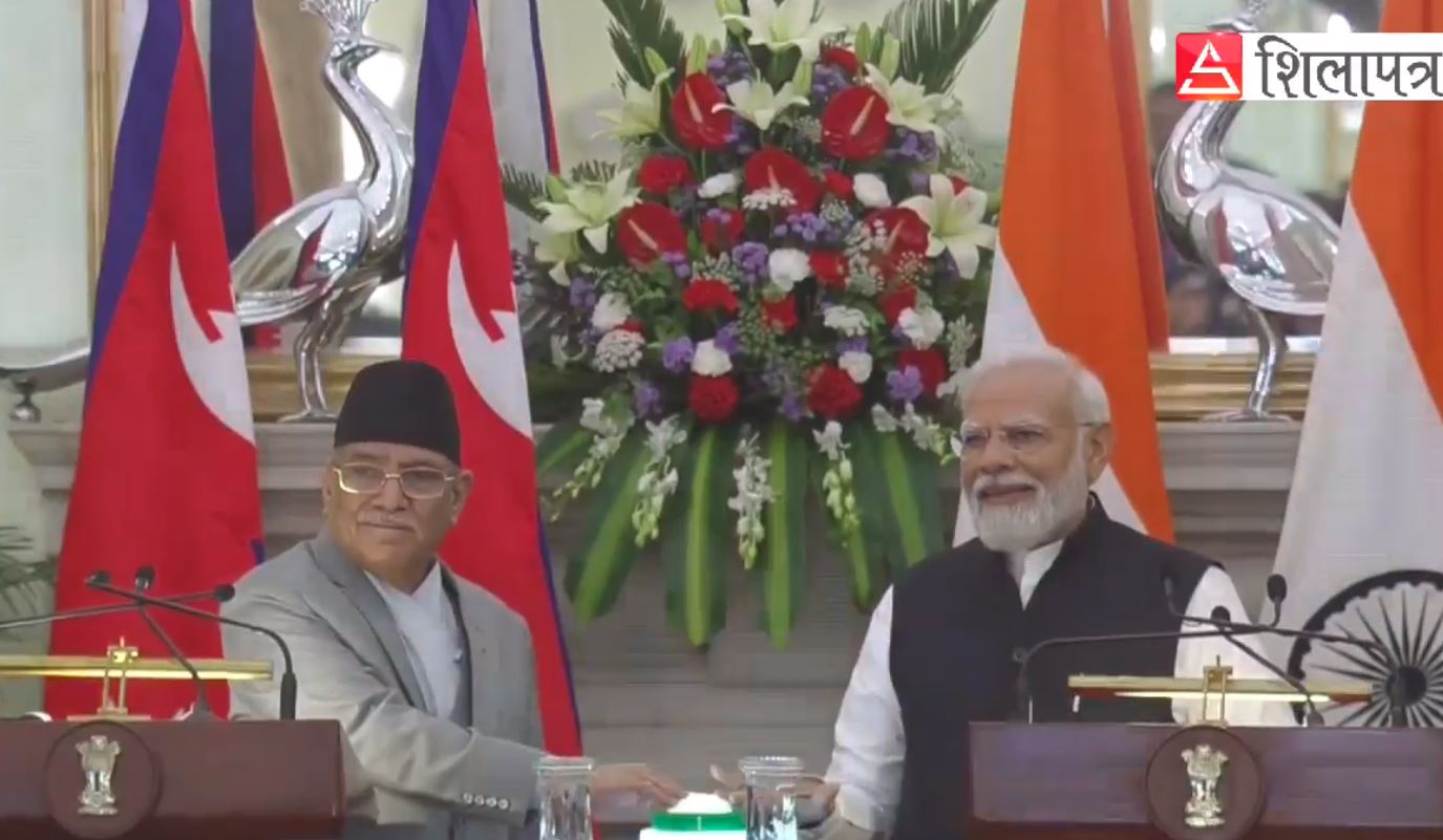 स्वीच थिचेर प्रधानमन्त्री प्रचण्ड र मोदीले उद्घाटन गरे नेपालगञ्ज सुक्खा बन्दरगाह 